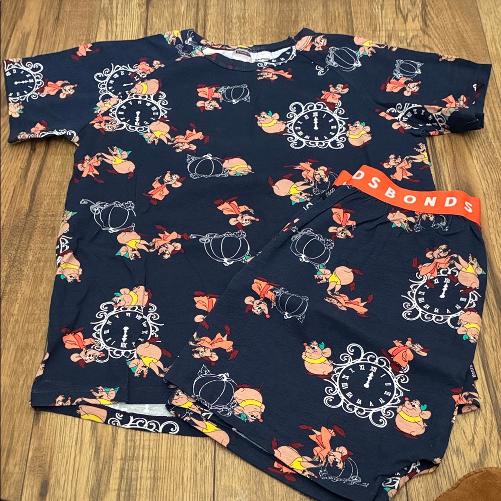 Bonds Navy Character Print Pajama Set (Bin E)
